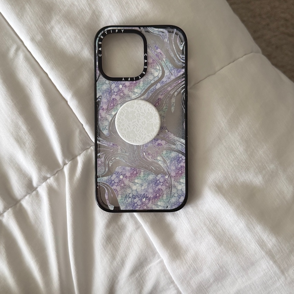 Casetify Marble Swirl Phone Case with White Grip